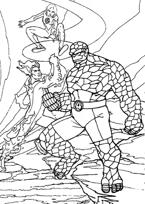 Human Torch Coloring Pages