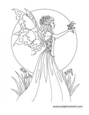 amy brown fairy coloring pages