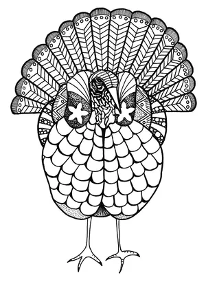 realistic thanksgiving coloring pages