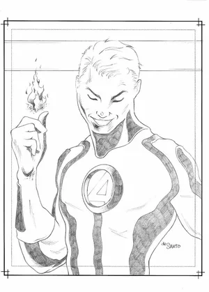the human torch coloring pages