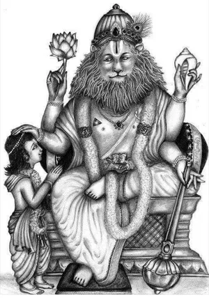 Lord Narasimha Drawing