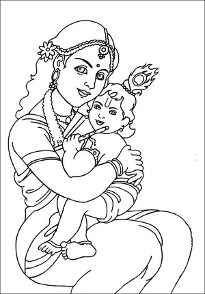 Amazing Pencil Sketch Of Lord Krishna With Maa Yashoda  DesiPainterscom