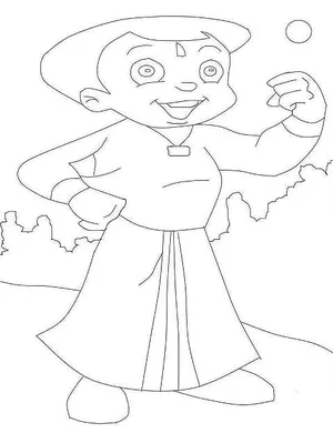 Chota Bheem Coloring Pages By Hindugods