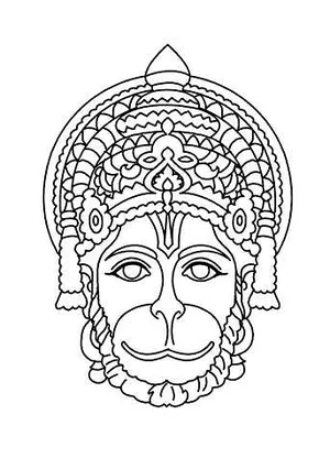 Lord Hanuman face drawinghanuman jayanti pencildrawingTaposhiartsAcademy   YouTube