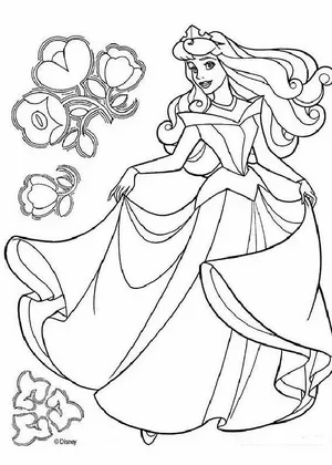 baby aurora coloring pages