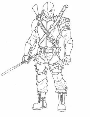 coloring pages of death stroke