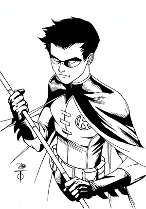 batman and robin comic drawings