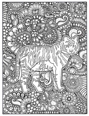 tiger coloring pages for adults