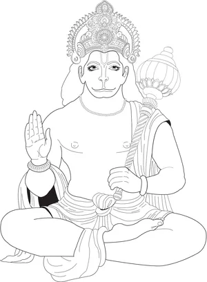 Lord Hanuman in Meditation t-shirt | Lord Hanuman in Meditation poster 