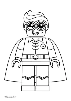 LEGO Robin Coloring Pages