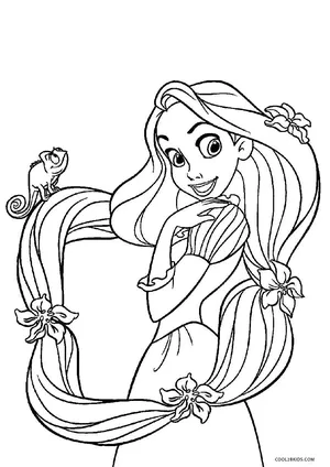 princess rapunzel coloring pages face
