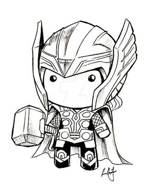 Easy Avengers Coloring Pages