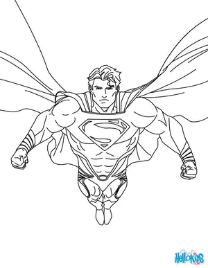 Superman Comic Character Coloring page