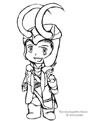 Desenhos de Loki para Colorir, Pintar e Imprimir 
