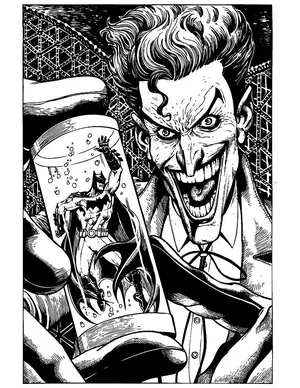 batman fighting joker coloring pages