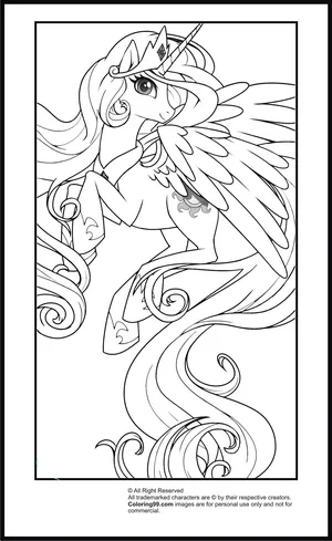 coloring pages of my little pony princess