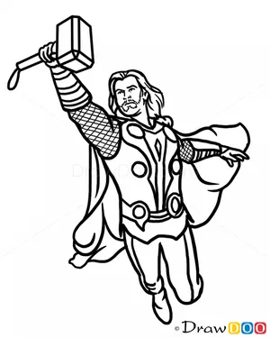 Thor  Capt Fairytale characters Drawings Pictures Drawings ideas for  kids Easy and simple