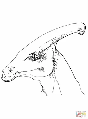 Parasaurolophus Coloring Page