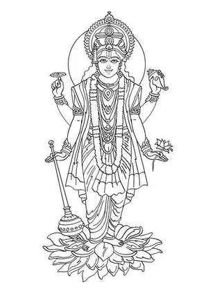 Hindu Gods Coloring Pages