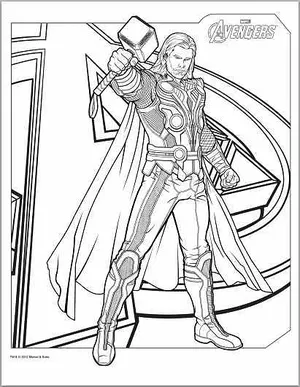 Avengers Thor Coloring Pages