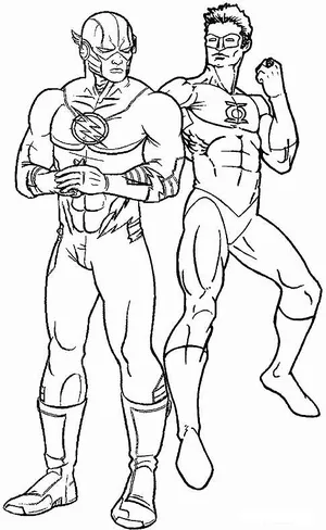 the flash superhero coloring pages