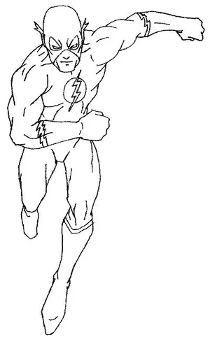 the flash running coloring pages