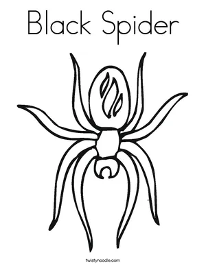 black widow spider coloring pages