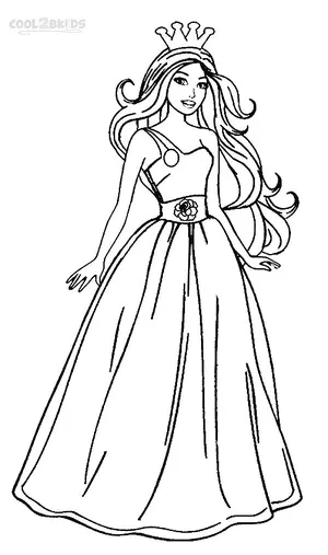 Barbie image to print and color - Barbie Kids Coloring Pages