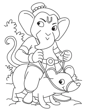 Lord Ganesha Colouring Pages  Free Colouring Pages