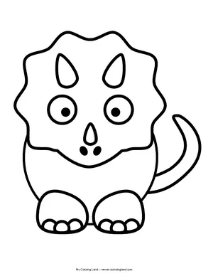 Triceratops Coloring Sheets