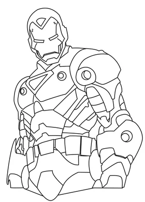 HulkBuster Iron Man color drawing by Jonathan Knight Art  No 896