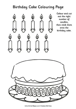 Free Printable Cake Coloring Pages for Adults and Kids - Lystok.com