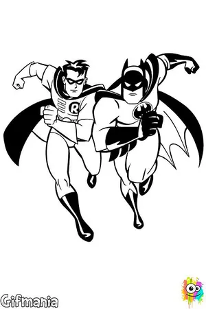 Robin Superhero Coloring Pages