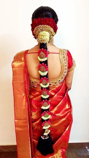 South Indian Brides on Instagram Perfect hairstyle for muhurtham  Tag a  bridetobe who n  Braided hairstyles for wedding Best hair stylist  Long hair styles