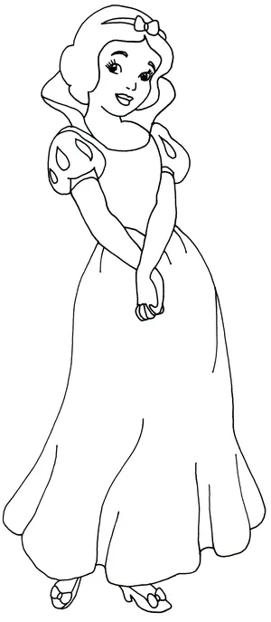 Snow White Sweet and Cheerful Coloring Pages - Princess Coloring Pages -  Coloring Pages For Kids And Adults